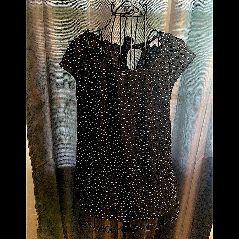 Lauren Conrad black and white butterfly top